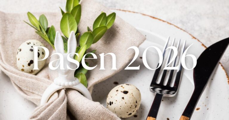 Een goed gevulde tafel met Pasen